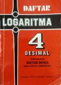 Image of Daftar logaritma 4 desimal dengan daftar bunga 8 desimal