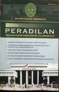 Image of Varia peradilan : majalah hukum tahun xxvii no. 314 januari 2012